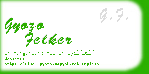 gyozo felker business card
